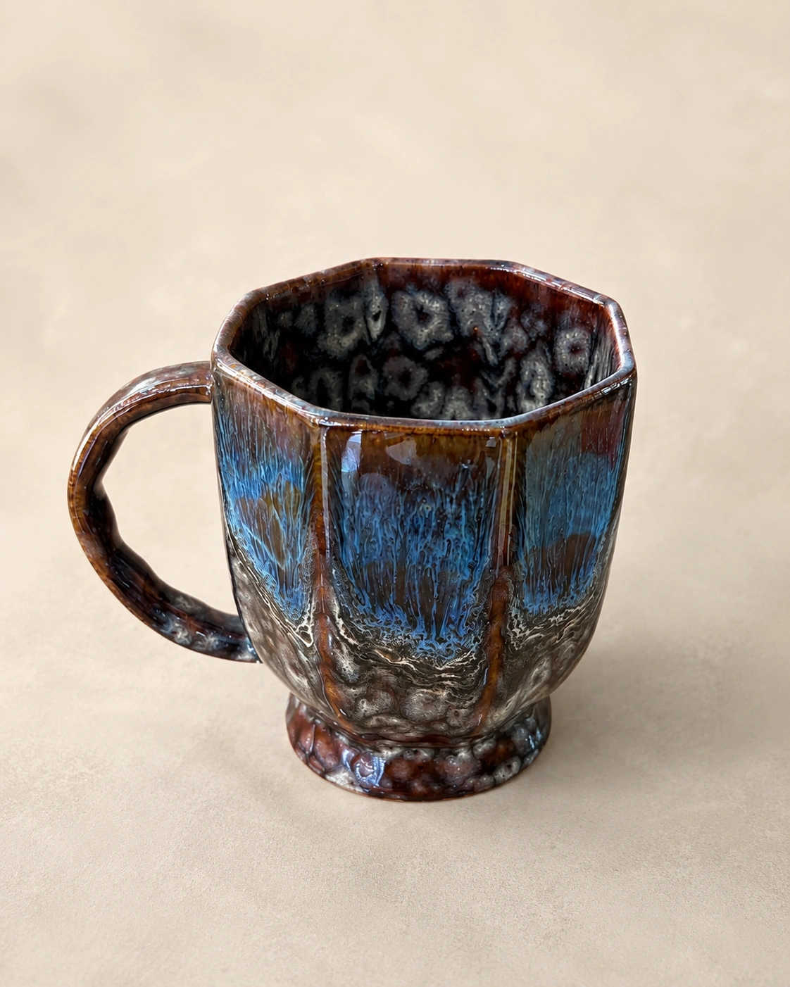 Heritage Lagoon Reactive Tall Mug by Hira Industries