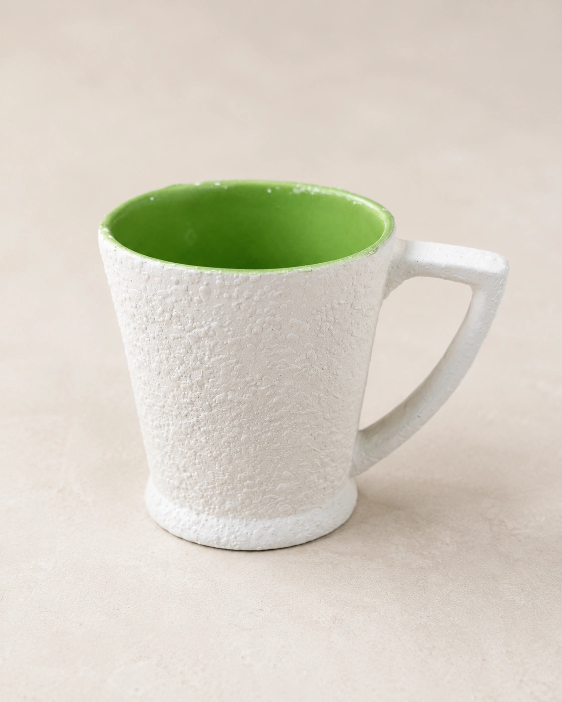 Lime Interior Textured Ceramic Mug by Hira Industries