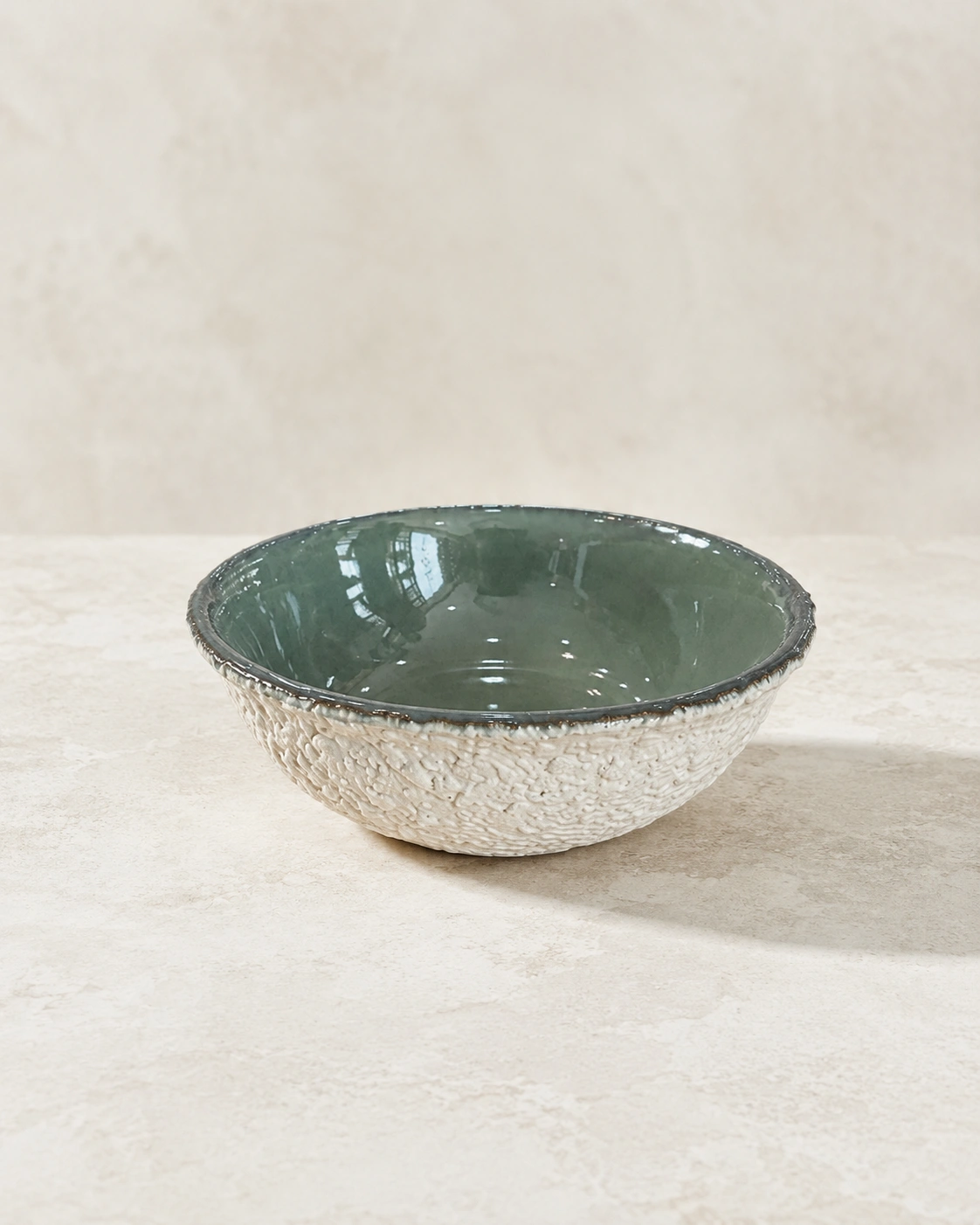 Sage Textured Serving Bowl by Hira Industries