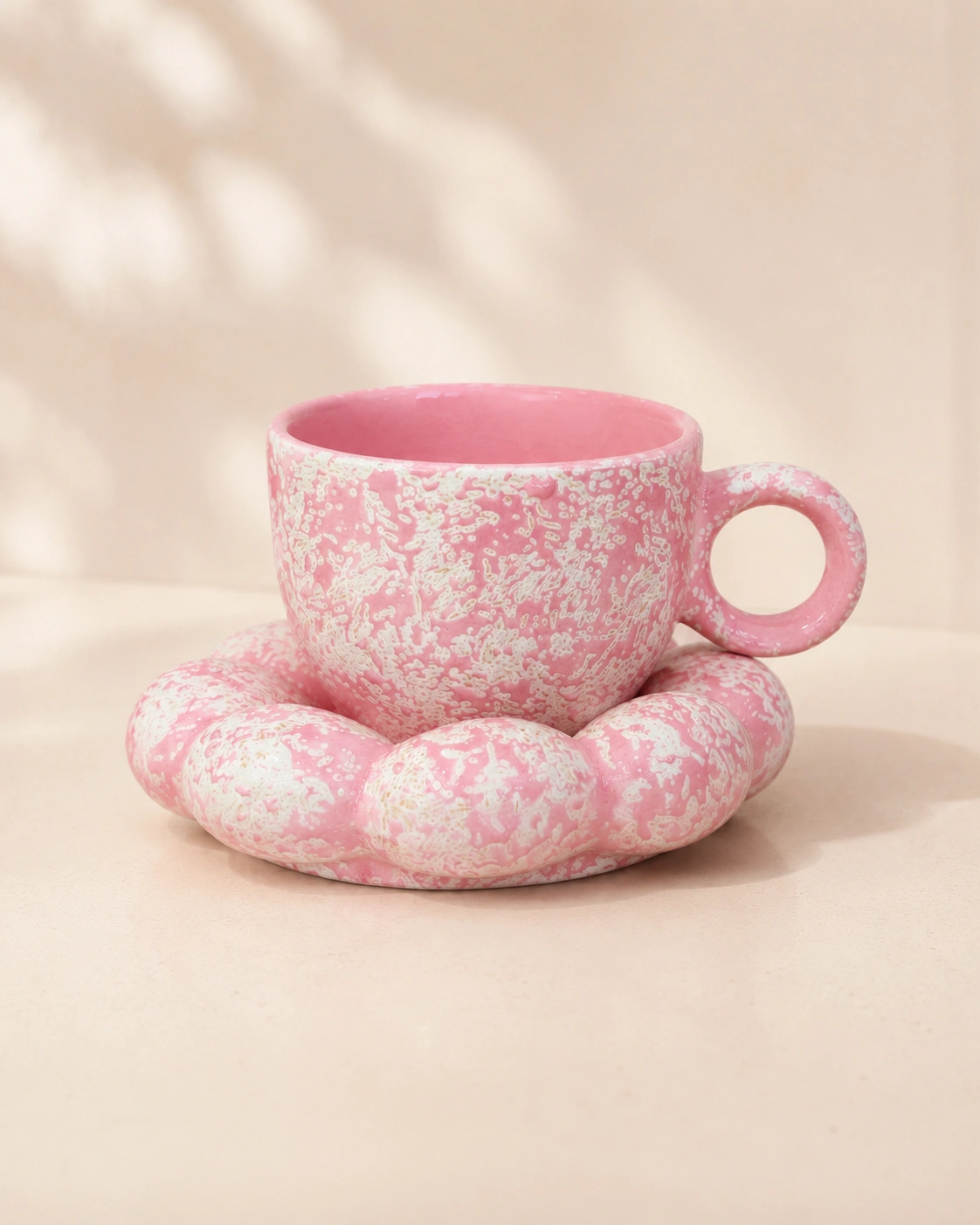 Blush Bloom Cup and Saucer by Hira Industries