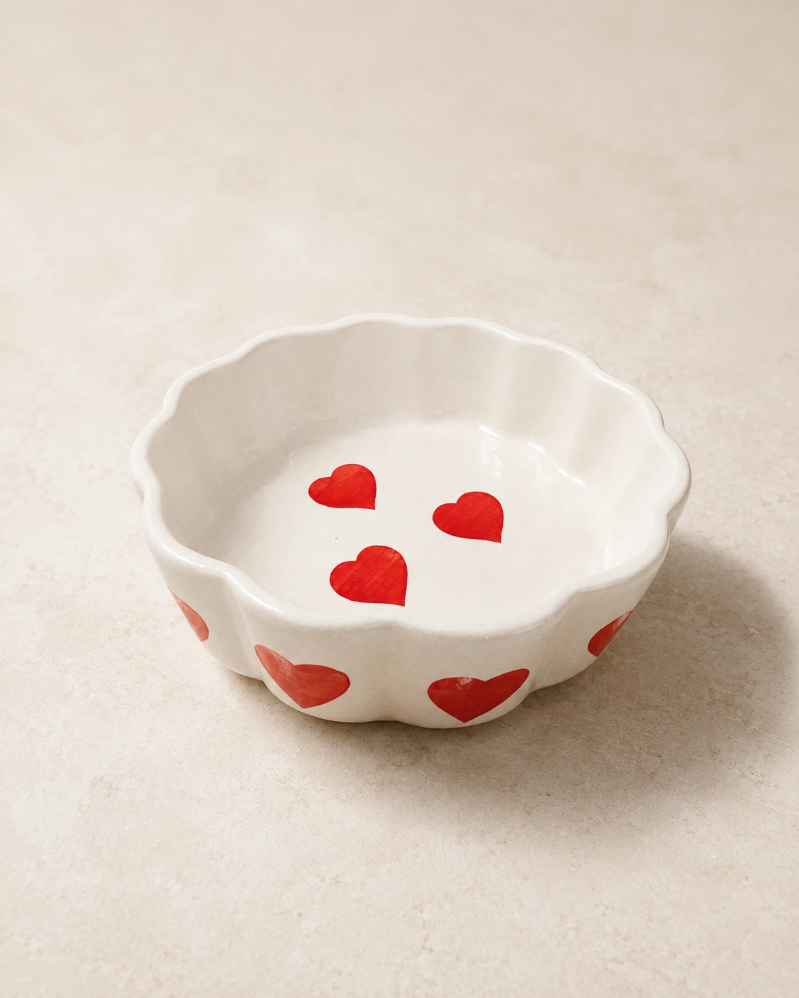 Classic Red Heart Snack Bowl by Hira Industries