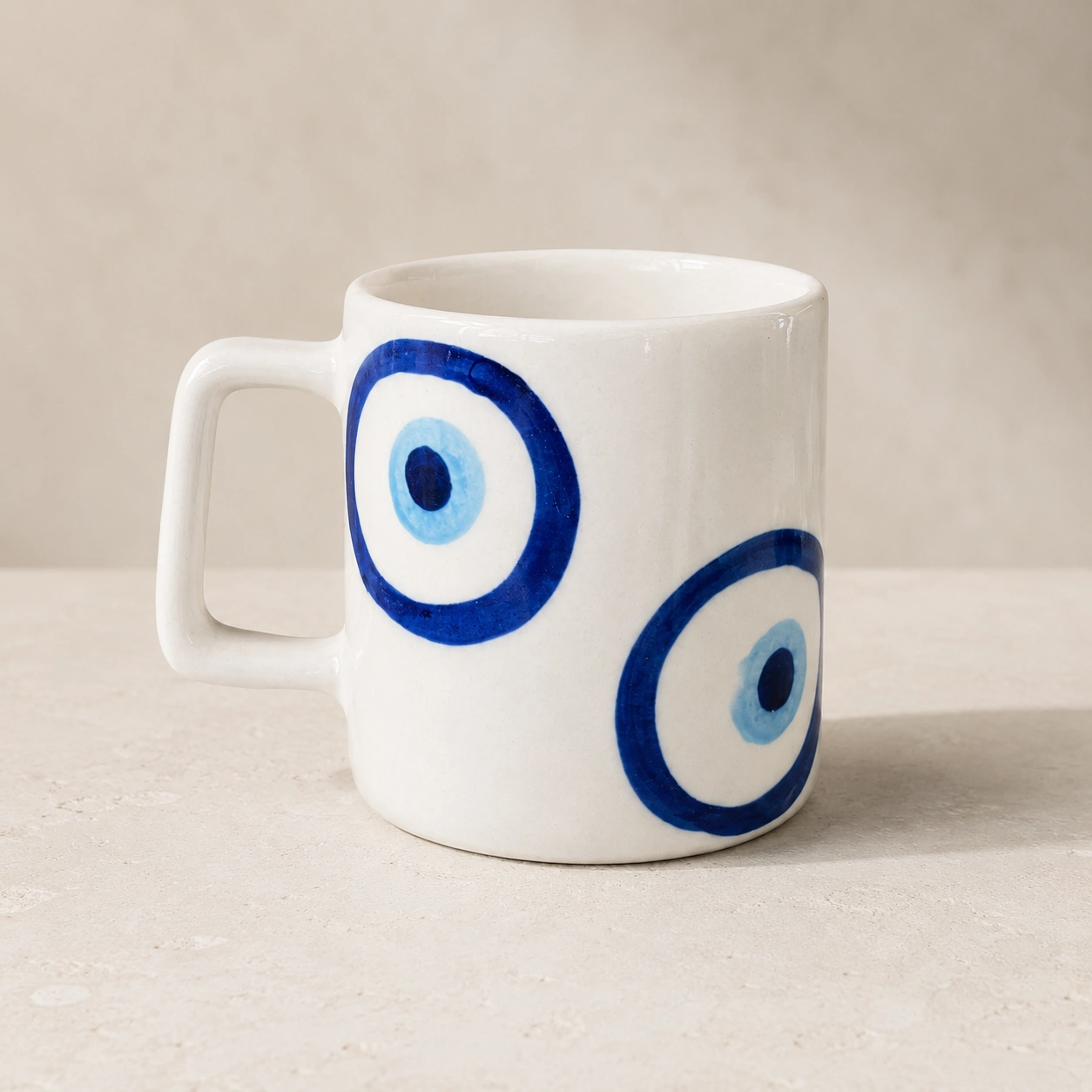Twin Nazar Square-Handle Mug by Hira Industries