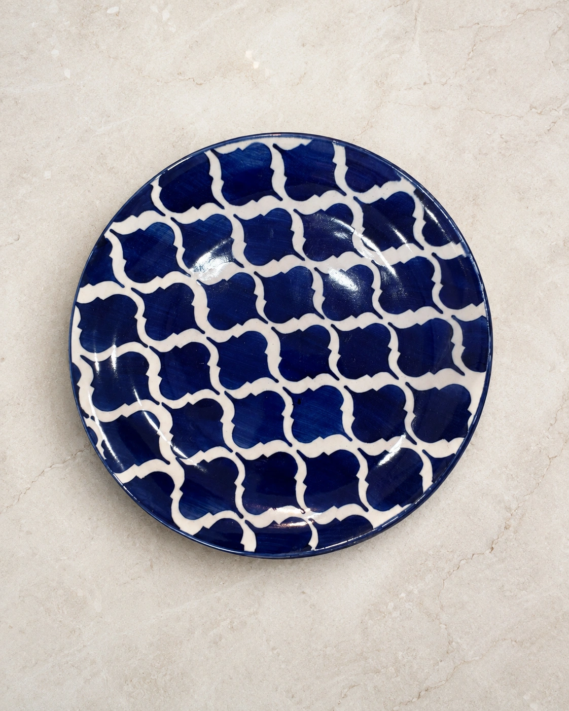 Cobalt Trellis Serving Plate by Hira Industries